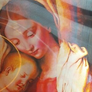 Religious Art Print with Mother and Child